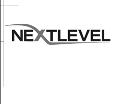 Original NextLevel 2001 gray and black arc wordmark