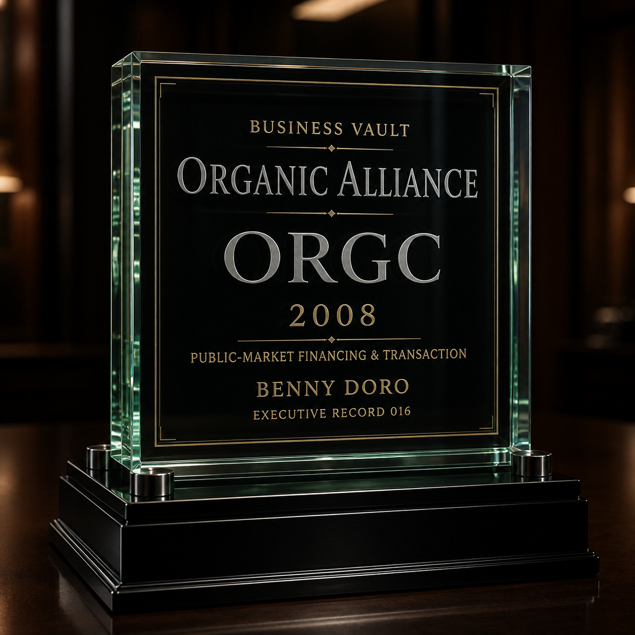 Organic Alliance Business Vault record